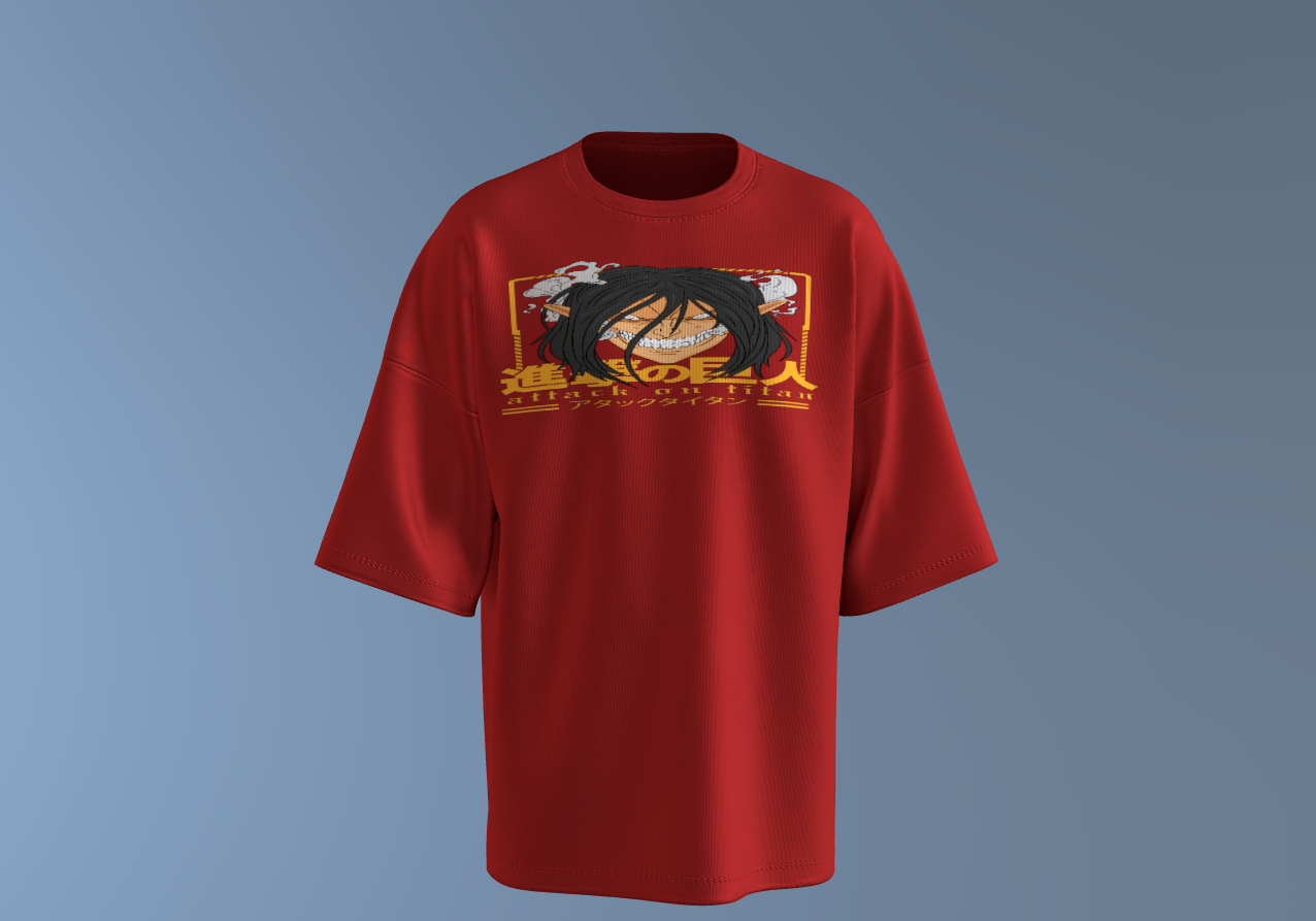 Eren Yeager Colossal Graphic Oversize T-Shirt