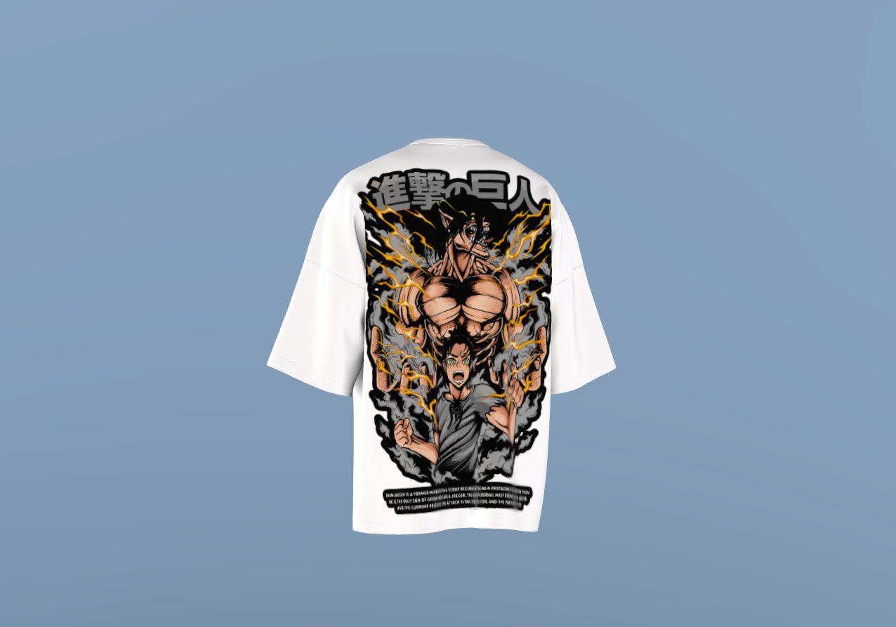Eren Yeager Colossal Graphic Oversize T-Shirt